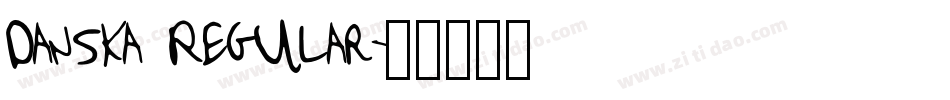 Danska Regular字体转换